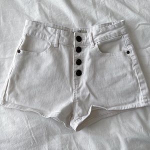 White Denim Shorts
